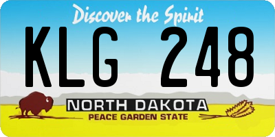 ND license plate KLG248