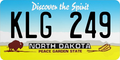 ND license plate KLG249