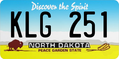 ND license plate KLG251