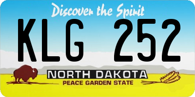 ND license plate KLG252