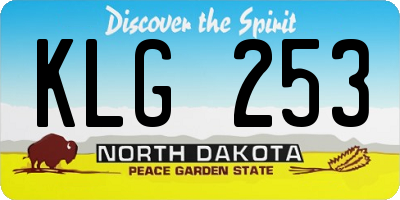 ND license plate KLG253