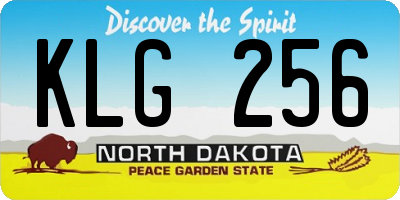 ND license plate KLG256