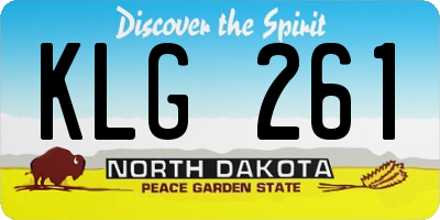 ND license plate KLG261