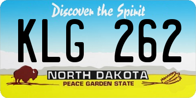 ND license plate KLG262