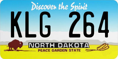 ND license plate KLG264