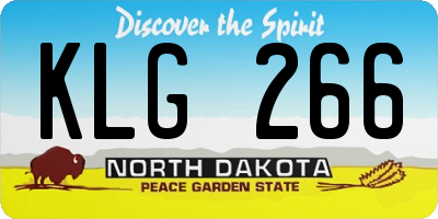 ND license plate KLG266