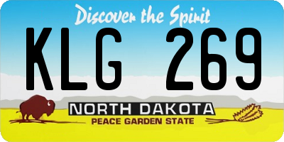 ND license plate KLG269
