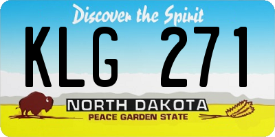 ND license plate KLG271