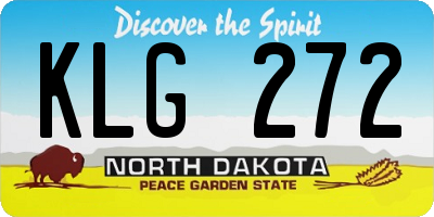 ND license plate KLG272