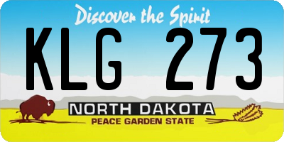 ND license plate KLG273