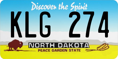 ND license plate KLG274