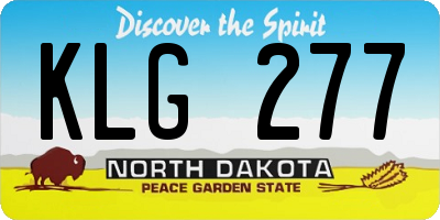 ND license plate KLG277