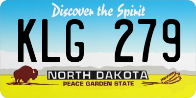 ND license plate KLG279