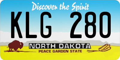 ND license plate KLG280