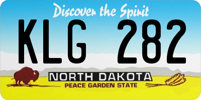 ND license plate KLG282