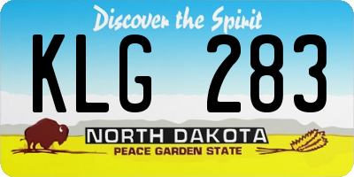 ND license plate KLG283