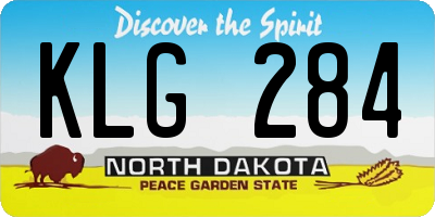 ND license plate KLG284