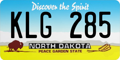 ND license plate KLG285