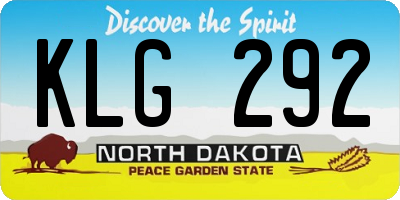 ND license plate KLG292