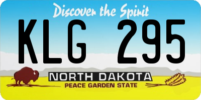 ND license plate KLG295