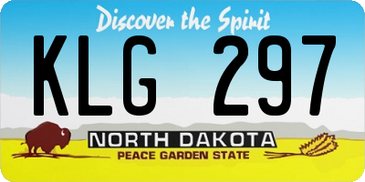 ND license plate KLG297
