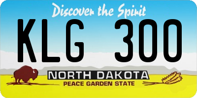 ND license plate KLG300