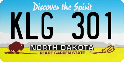 ND license plate KLG301
