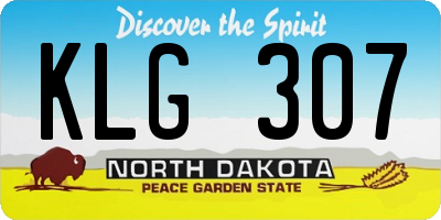 ND license plate KLG307