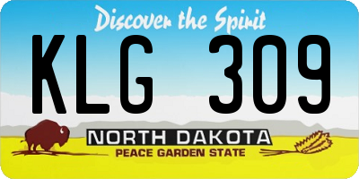 ND license plate KLG309