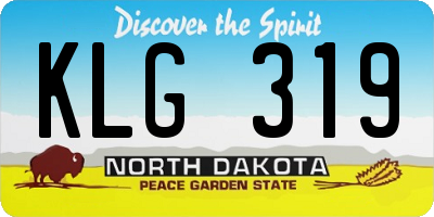 ND license plate KLG319