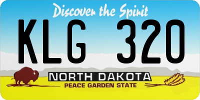 ND license plate KLG320