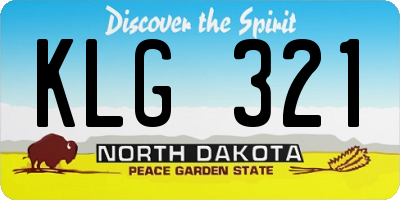 ND license plate KLG321