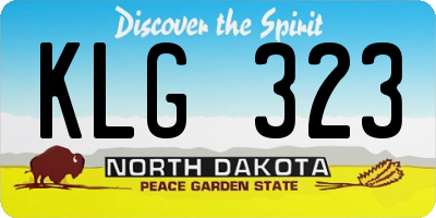 ND license plate KLG323