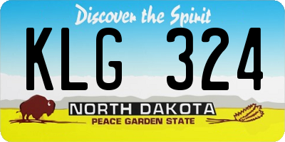 ND license plate KLG324