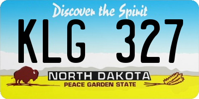 ND license plate KLG327
