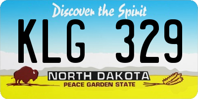 ND license plate KLG329