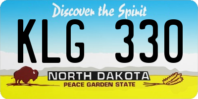 ND license plate KLG330