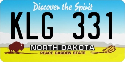 ND license plate KLG331
