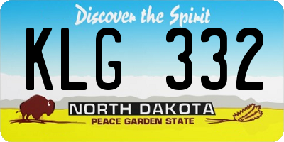 ND license plate KLG332