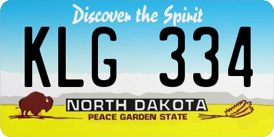 ND license plate KLG334