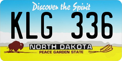ND license plate KLG336