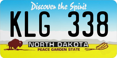 ND license plate KLG338