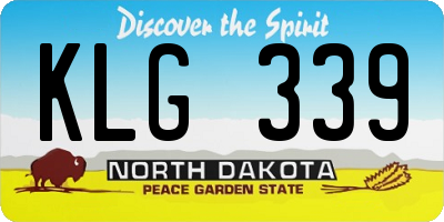 ND license plate KLG339