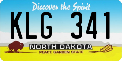 ND license plate KLG341