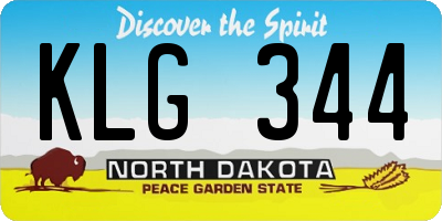 ND license plate KLG344