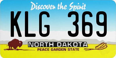 ND license plate KLG369