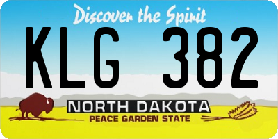 ND license plate KLG382