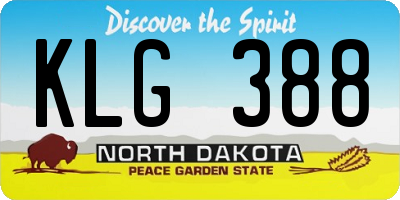ND license plate KLG388