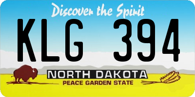 ND license plate KLG394