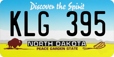 ND license plate KLG395